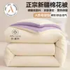 Colcha de algodón lavado al agua de nuevo estilo, doble capa con relleno de algodón, colcha engrosada para primavera y otoño, núcleo de colcha cálido, adecuada para estudiantes, universal para todas las estaciones en Xinjiang