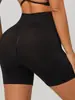 Shorts Esportivos Transfronteiriços Levanta Bumbum, Shorts Fitness Sem Costura Estilo Europeu e Americano, Calças de Yoga Esportivas para Exterior com Cintura Alta e Controle de Barriga