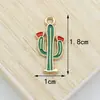 Accesorios de joyería diy aleación gota de aceite creativo divertido cactus en maceta estilo mori accesorios de joyería frescos llavero