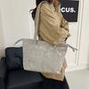 Bolso de Hombro Grande de Color Sólido Multiusos Apto para la Piel Mamá Viajero Mochila para Mujer Bolso para Mujer Terciopelo con Cordón Bajo el Brazo