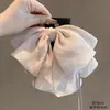 Pinza para el Cabello Plegable con Lazo Estilo Coreano para Cola de Caballo, Pinza de Tiburón con Cinta en Gradiente a la Moda, Pinza Versátil para el Uso Diario