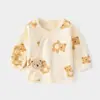 Camiseta de Medio Espalda para Bebé Recién Nacido, Ropa Interior Sin Costuras de Algodón Puro Clase A, Estilo Primavera y Otoño, Ropa Suave Amigable con la Piel Estilo Monje, Top para Bebé