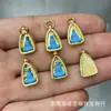 Tecnología de Incrustación de Cobre Puro Ojo de Buda Sin Fase de Pino Accesorios de Turquesa Cuentas Sueltas Cuentas Budistas DIY Accesorios de Joyería