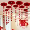 Conjunto de Decoração de Quarto de Casamento Sala de Estar Lado do Noivo Lado da Noiva Casa Nova Alegria Pingente de Personagem Serpentinas de Teto Enfeites Decorativos Suprimentos