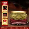 Adorno de Cuenco del Tesoro de Oreja de León de Cobre Puro para Atraer Riqueza, Entrada de Sala de Estar Jarra de Arroz de Latón para Atraer Riqueza y Ahorrar Dinero con Ocho Murciélagos