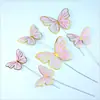 Decoração de Bolo Rosa Choque Plug-in Menina Menina Lua Cheia Aniversário Sobremesa Cartão Princesa