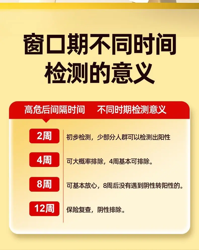优禾康hiv艾滋四合一检测纸前四项四联卡梅毒乙丙肝自检试纸1人份