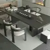 Nueva Mesa de Centro de Madera Maciza Estilo Chino, Mesa de Centro tipo Isla de Pizarra Lujo Ligero Estilo Italiano, Mesa de Comedor de Gama Alta para Oficina y Hogar, Sala de Estar