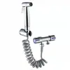 Pistola de Pulverización de Acero Inoxidable 304 Venta al por Mayor Juego de Pistola de Pulverización para Bidé e Inodoro Pistola de Agua Potenciadora Lavadora