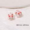Desenhos animados bonito tridimensional bonito cor gato cerâmica corda buraco contas DIY pulseira joias acessórios material atacado