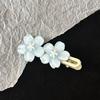 Horquilla de flor de cerezo de gelatina para niña, accesorio para el cabello con clip lateral dulce de primavera y verano, horquilla para estudiante, flequillo, clip lateral al por mayor