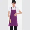 Delantal para colgar en el cuello 599, ropa de trabajo en grupo para restaurantes, tiendas de té de leche, cafeterías, con diseños impresos o bordados, estilo unisex
