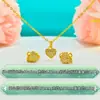 Collar de Plata Pura 999 con Colgante de Corazón de Zirconia y Hojas Caladas de Mil Colores Accesorios de Colgante DIY Colgante de Collar Estilo Hada de Gama Alta