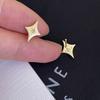 Brincos de estrela de quatro homens de desenho de arame fosco de alta qualidade de luxo leve Brincos de prata de oito homens pequenos e requintados para mulheres