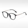 T18926 Versión coreana del marco de gafas semi-titanio marco TR gafas cuadradas retro marco de gafas con baño IP moda moda moda imprescindible