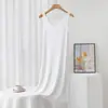 Vestido de Alça Modal de Verão Feminino Plus Size Saia Base Interna Camisola Fina Saia Vault Saia Longa Saia Evasê