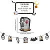 Decoraciones de Halloween Banderines de Papel Accesorios para Escena de Casa Embrujada de Bar Decoraciones Colgantes de Terror Guirnaldas de Calabaza y Calavera