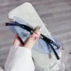 2024 venta al por mayor nueva caja de gafas de sol sin montura de metal moda para mujer trendy AliExpress gafas de venta caliente al por mayor