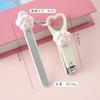 Cortauñas con Forma de Corazón y Garra de Dibujos Animados Lindos, Limpiador de Oídos, Lima de Uñas, Tijeras para Uñas, Set de Cortauñas Mini Portátil para Niñas