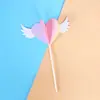 Alas Bandera Alas de Ángel Adornos Decorativos para Pastel de Cumpleaños Alas de Plumas Enchufe Alas de Amor Accesorios