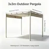 Pérgola exterior de aleación de aluminio, sombrilla para patio, área de ocio diseñada a medida, estructura metálica, suministro directo de fábrica