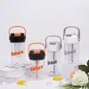 Copo de água de verão moderno para estudantes, copo com canudo estilo ins, copo de chá floral portátil, copo de chá e café de alta aparência para escritório