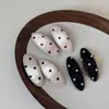 Pinza Ovalada para el Cabello de Satín con Lunares Estilo Coreano, Pinza Lateral Linda, Pasador Versátil, Accesorio para el Cabello