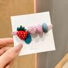 Ins Frutas Coloridas Contas Cabeça Corda Mulheres Bonito Menina Cabeça Alça Rubber Band Anel de Cabelo Alto Elástico Ousado Internet Celebridade Novo Estilo Capa de Couro