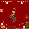 Llavero de Navidad Exquisito Llavero Colgante de Árbol de Navidad Dibujo Animado Decoración Colgante para Bolsa Hebilla de Puerta Papá Noel Pequeño Regalo