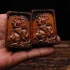 Tallado de Madera de Azufaifo Golpeada por el Rayo, Colgante de Zhao Gongming, Placa Tesoro de Riqueza Wu Caishen, Adorno Portátil Taoísta, Colgante, Adorno para Colgar en el Coche