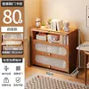 Estantería de almacenamiento, librero de pie, gabinete de almacenamiento integrado de pared, gabinete doméstico de madera maciza con puertas, vitrina a prueba de polvo