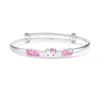 Pulsera bonita para niña con diseño de Hello Kitty, suave, chapada en plata, ideal como regalo de cumpleaños para estudiantes y mejores amigas.