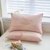 Funda de almohada de jacquard de algodón puro Paquete doble Funda de almohada 100% algodón 48x74cm Persona individual Paquete individual Funda protectora para núcleo de almohada Estilo nuevo