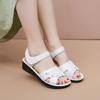 Zapatos de Verano para Mujer Sandalias de Enfermera Madre Cuñas con Velcro Zapatos Sandalias de Una Tira para Suegra con Suela Suave Sandalias para Mujeres Embarazadas