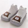 Meias de couro para primavera e outono, sapatos e meias de bebê com desenho animado, antiderrapantes, de algodão, para crianças de 0 a 1 a 3 anos, PD001