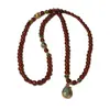 Pulseira Vermelho Vinho Anti-Granada com Múltiplos Círculos Fivela de Segurança Pixiu Pulseira Bênção de Lótus Modelo de Joia para Transmissão ao Vivo Transfronteiriça Douyin