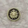 Botones de Metal Manchados de Aceite con Cabeza de León Estilo Chanel Tops Versátiles Suéteres Cárdigans Abrigos Accesorios de Ropa Botones