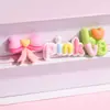 Chica Miel Rosa Helado de Fresa Gel de Crema Diy Funda de Teléfono Caja de Almacenamiento para Taza de Agua Colgante para Llavero
