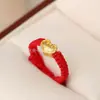 Anillo de Oro Puro 999 para Mujer, Estilo Nuevo, Anillo Trenzado de Cuerda Tejida Hecho a Mano, 24K, Venta al por Mayor para Regalos