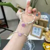 Diseño Original Kunzita Natural Perla de Agua Dulce Conjunto de Cristal Cadena para Clavícula para Mujeres, Suave y Versátil, Popular en Xiaohongshu