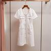Vestido de Verão Feminino Estilo Francês Pequeno Estilo Perfumado Gola U Emagrecedor Cintura Saia Shenzhen Nanyou