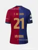 Camisa Barcelona 24-25 Não. 8 Pedre No. 11 Rafinia Champions League Uniforme de Futebol de Manga Curta para Casa Edição de Fãs