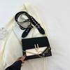 Bolso pequeño retro sencillo, moderno, estilo occidental, para ir al trabajo, informal, con correa ancha, cuadrado, bandolera esmerilada estilo coreano.