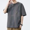 Camiseta de Manga Corta para Hombre 2026 Verano Nueva Estilo Coreano Marca de Moda de Hong Kong Ins Casual Talla Grande Camiseta de Media Manga Top Holgado