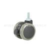 Ruedas silenciosas para muebles con borde de PU de 1.5 pulgadas 2 pulgadas Ruedas universales planas Ruedas para carrito con freno de tornillo para instrumento de belleza