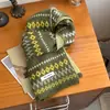 Bufanda de Mezcla de Lana Suave y Cera Azul Marino Atmósfera Invernal Aclaradora Bufanda Corta Cálida Estilo Fair Isle para Mujer Otoño e Invierno