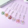 Colgante de Flor Pequeña de Cristal de Colores Envuelto en Alambre Hecho a Mano Colgante para Coche al Aire Libre Decoración Cruzada de Cuentas Artículos Transfronterizos