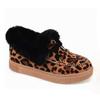 Comercio exterior transfronterizo Zapatos acolchados de algodón para mujer 23 Invierno Zapatos cálidos con lazo estilo europeo y americano planos talla grande zapatos peludos talla grande zapatos para mujer