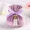 Bolsa de Dulces de Terciopelo Creativa para Boda, Franela, Caja de Dulces de Boda Europea, Caja de Dulces para Regalo a Mano, Bolsa de Regalo al por Mayor