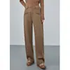 Pantalones de Pierna Ancha Casual Juveniles Estilo Vintage de Gama Alta para Mujer Otoño 2026 Nuevos Pantalones Rectos de Lana Pantalones Largos